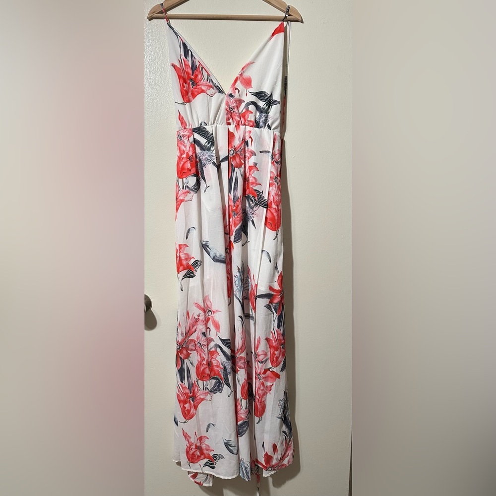 Simplee XL maxi halter dress floral